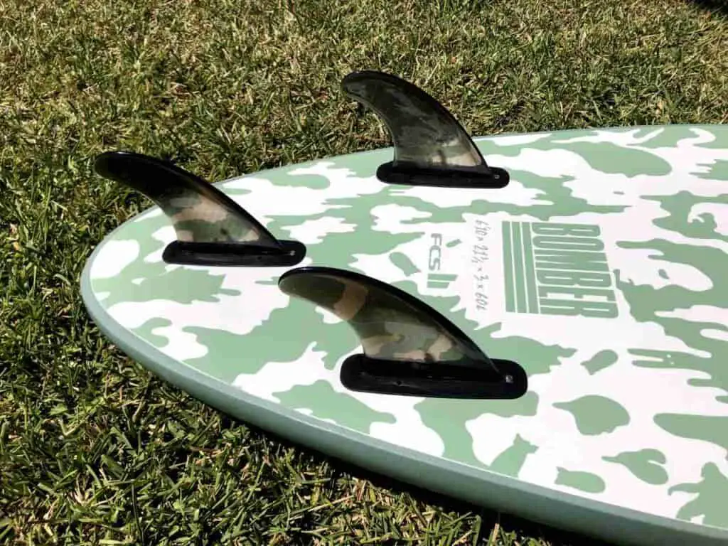 soft top surfboard fins